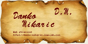 Danko Mikarić vizit kartica